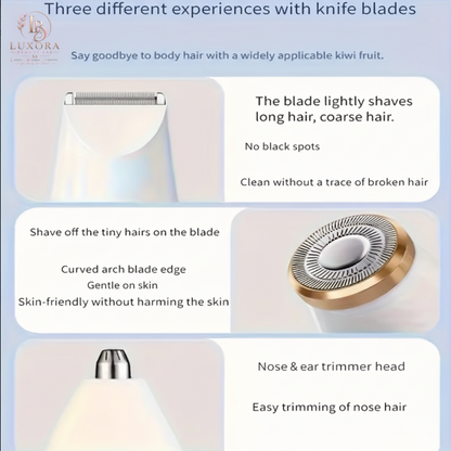 Luxora Beauty Lab SA™ 3-in-1 Electric Hair Removal Kit – Smooth Skin, Your Way