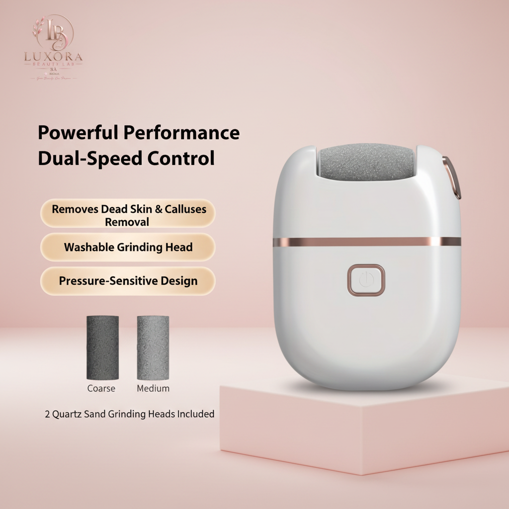 Luxora Beauty Lab™ Electric Foot Scrubber + 2 Replacement Heads