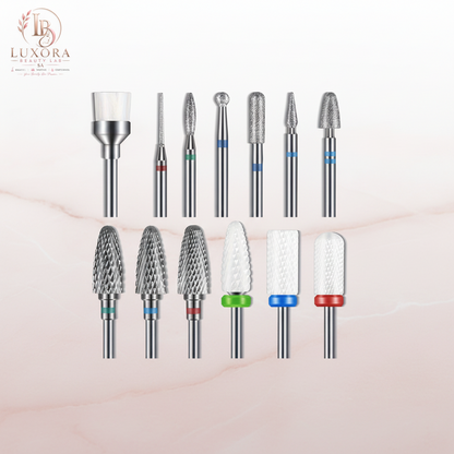 Diamond Carbide Nail Drill Bits Set | 3/32'' – Luxora Beauty Lab SA™