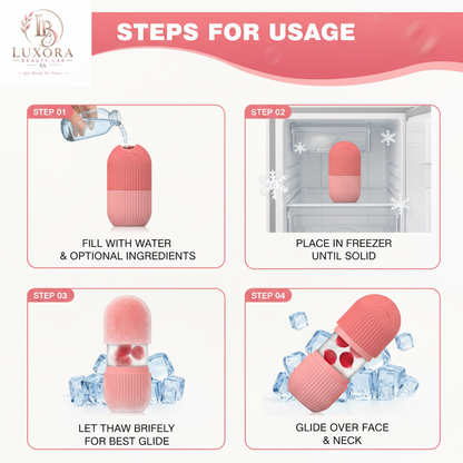 Luxora Beauty Lab SA™ Ice Roller for Face – Cooling Glow Tool