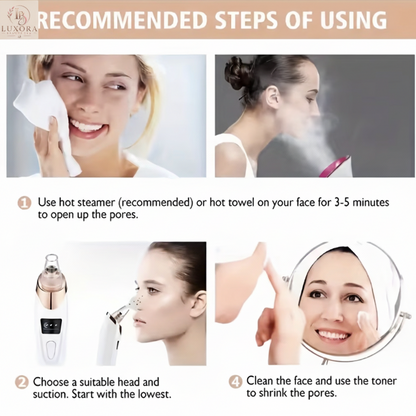 Luxora Beauty Lab SA™ Facial Pore Suction Cleaner – Vacuum Away Blackheads Instantly